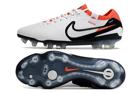 Chuteira Nike Tiempo 10 Elite Campo FG - Branco/Vermelho