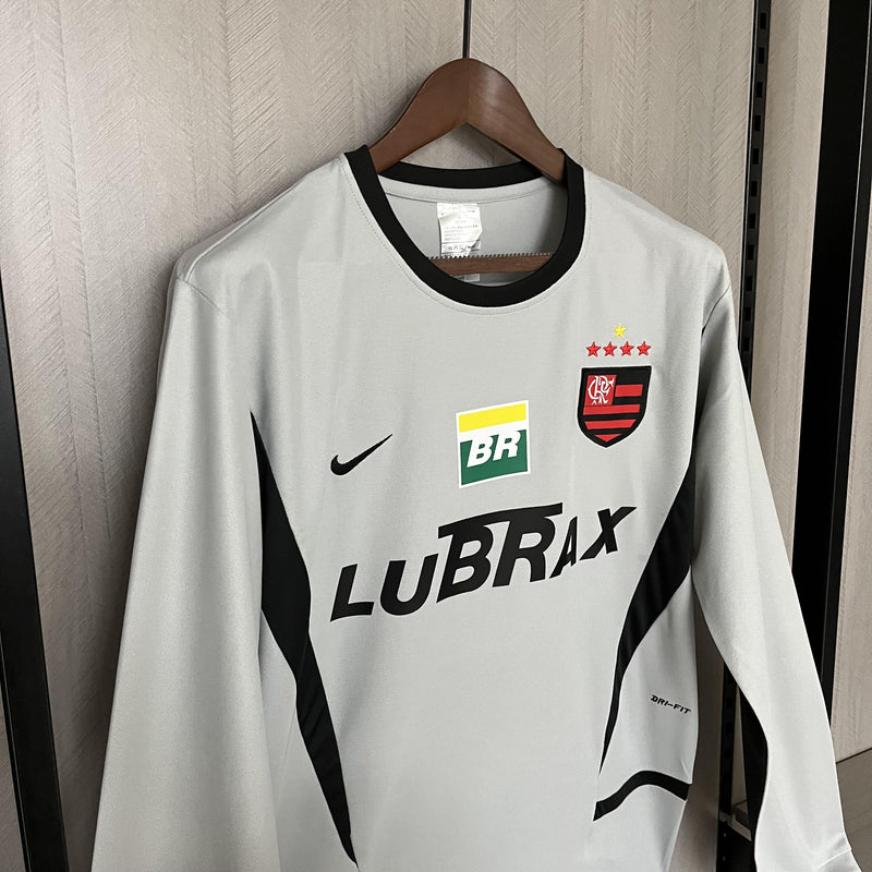 Camisa de Goleiro Flamengo Manga Longa 2002/03 - Versão Retrô Cinza Lubrax