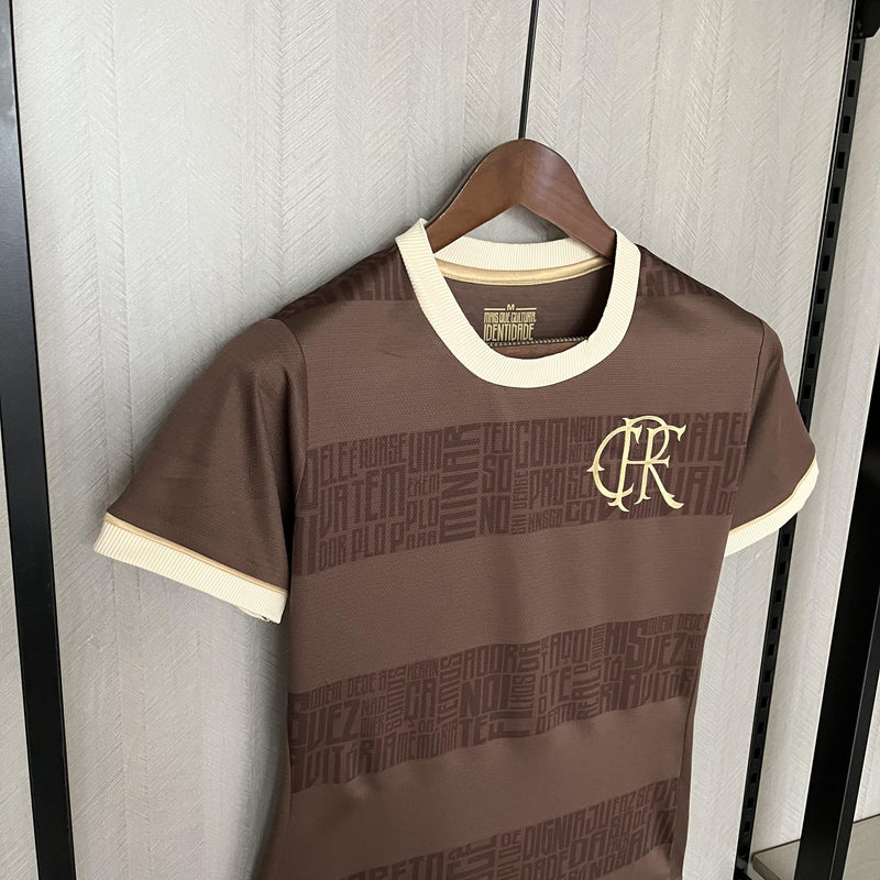 Camisa CRF Edição Especial 24/25 - Feminina Baby Look Marrom Consciência Negra