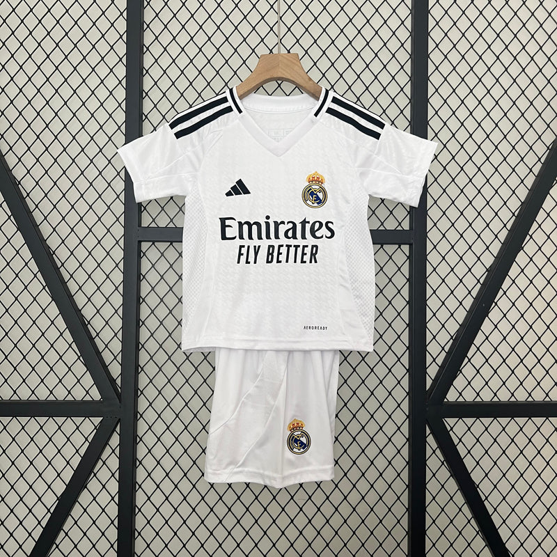 Conjunto Infantil Real Madrid I 24/25 - Branco