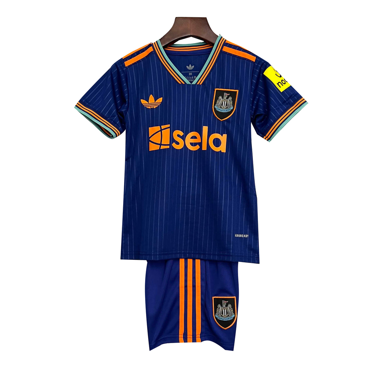 Conjunto NewCastle Away 25/26 - Azul e laranja