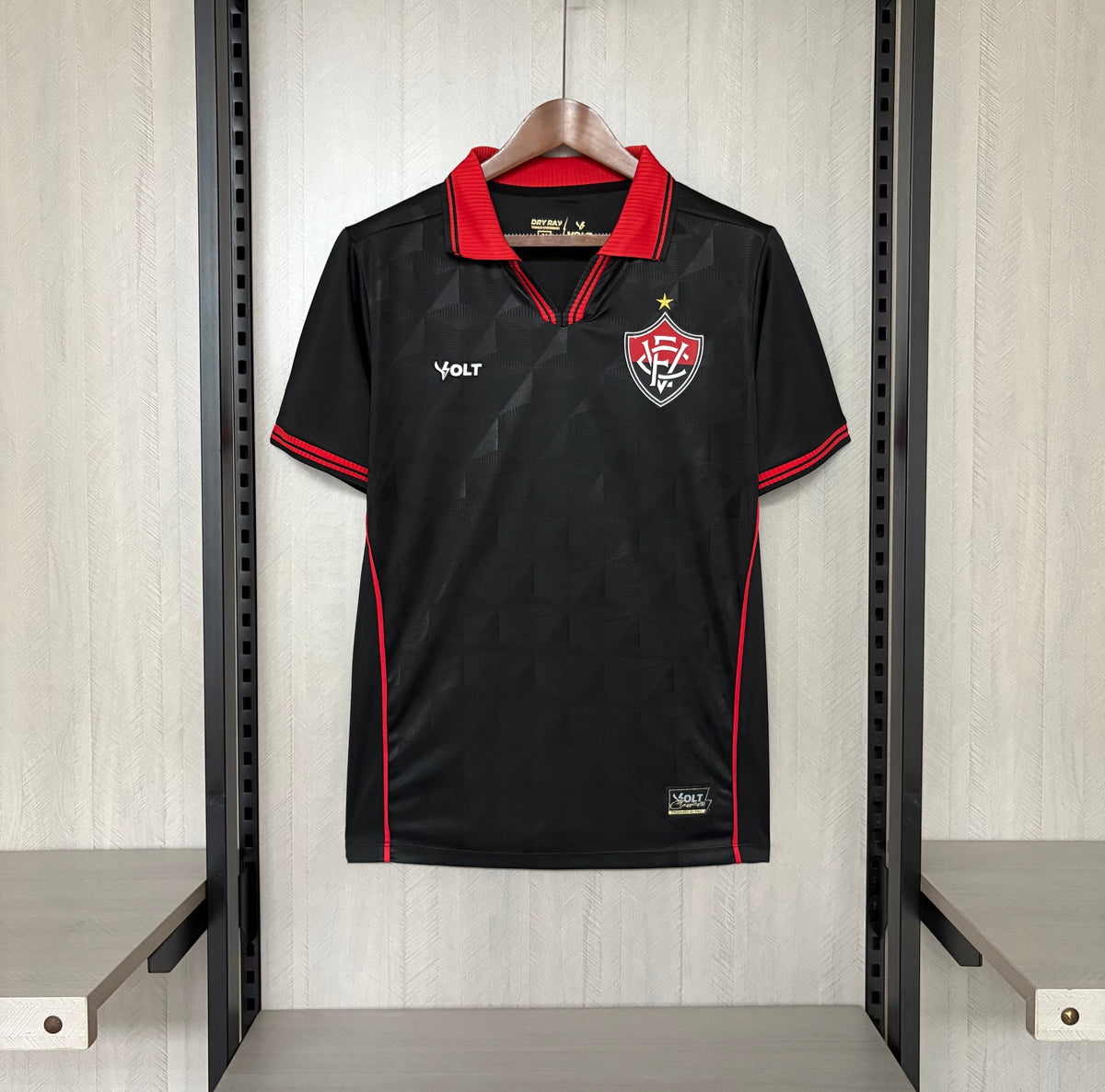 Camisa Vitória Reserva 25/26 - Preta e vermelho