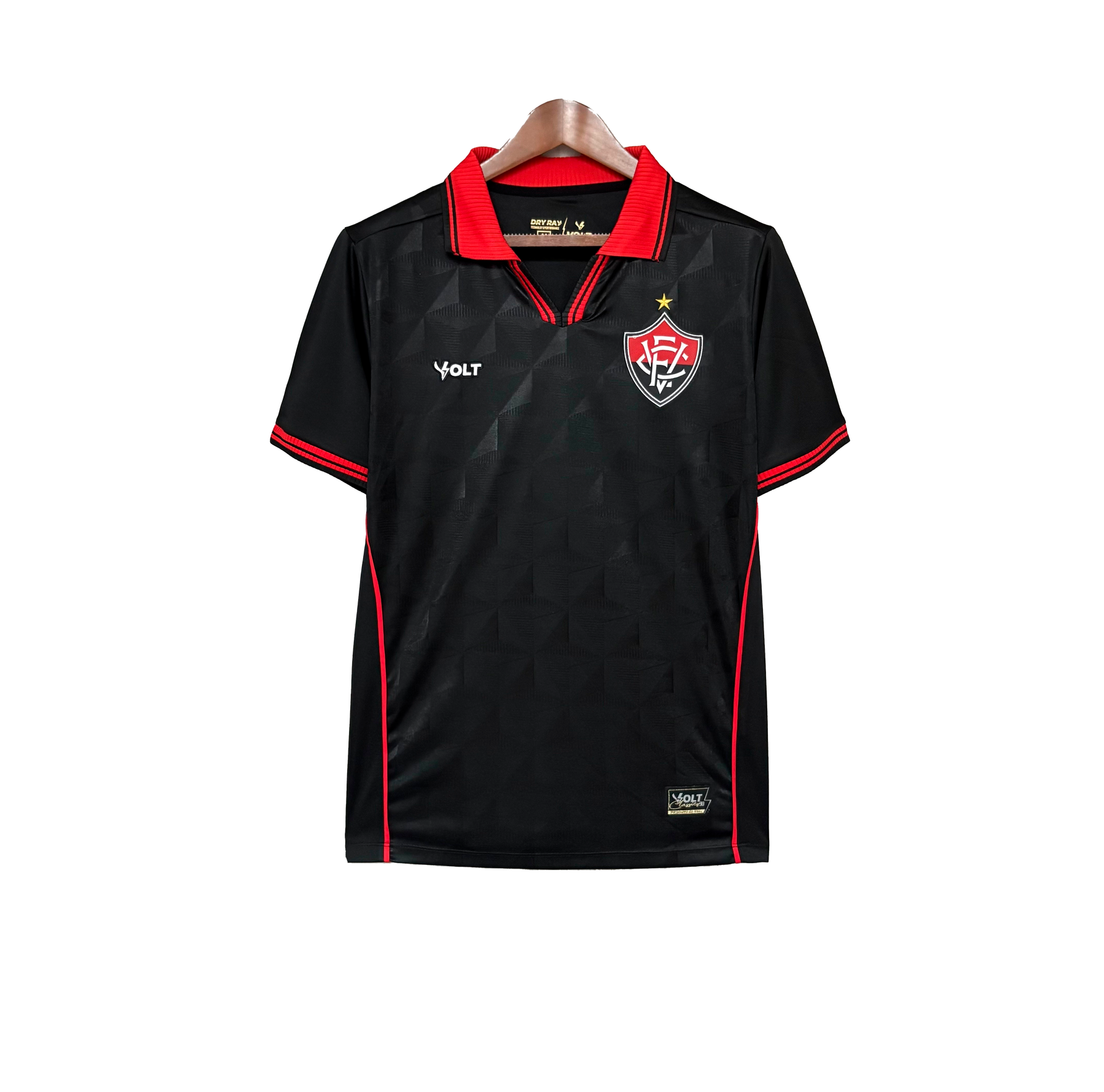 Camisa Vitória Reserva 25/26 - Preta e vermelho