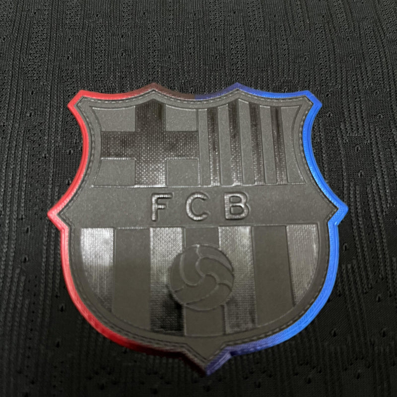 Camisa Barcelona Fora 2024/25 - Versão Jogador Spotify Preta