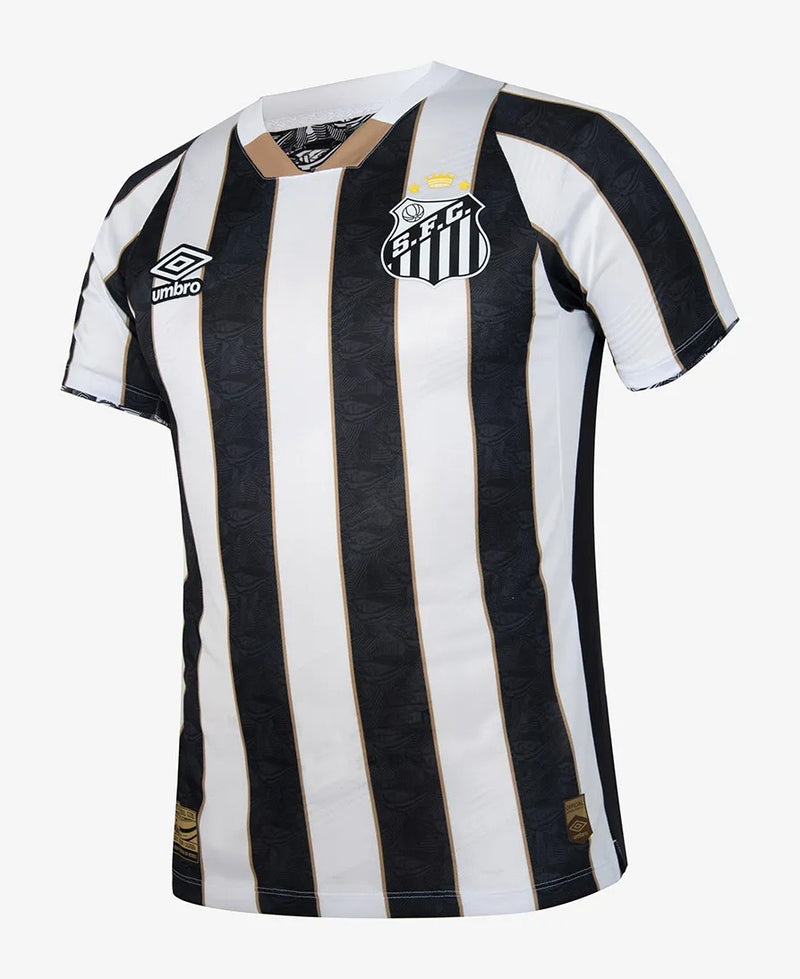 Camisa Santos Away 24/25 - Preta e branca