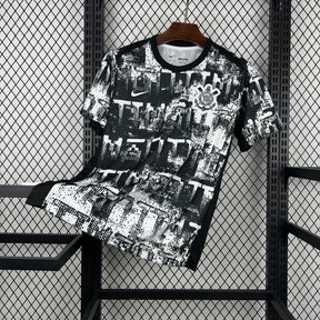 Camisa Corinthians Reserva 25/26 - Branco e Preto