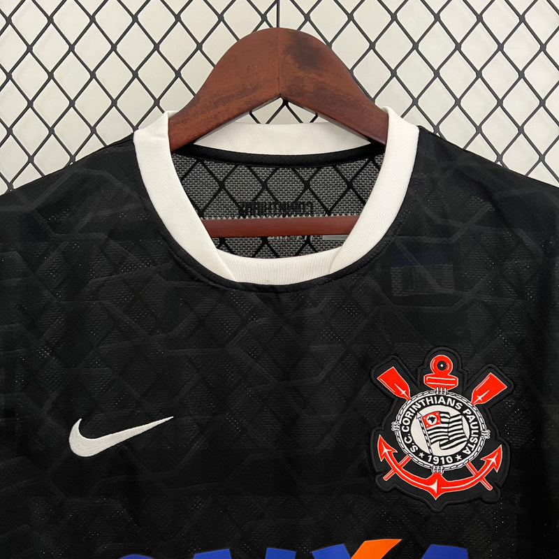 Camisa Corinthians Titular 12/13 - Versão Retrô Preta