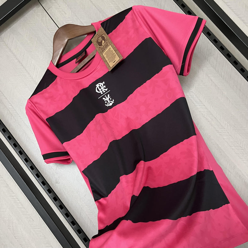 Camisa Flamengo Edição Especial 25/26 - Versão Feminina Baby Look Rosa