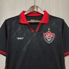 Camisa Vitória Reserva 25/26 - Preta e vermelho