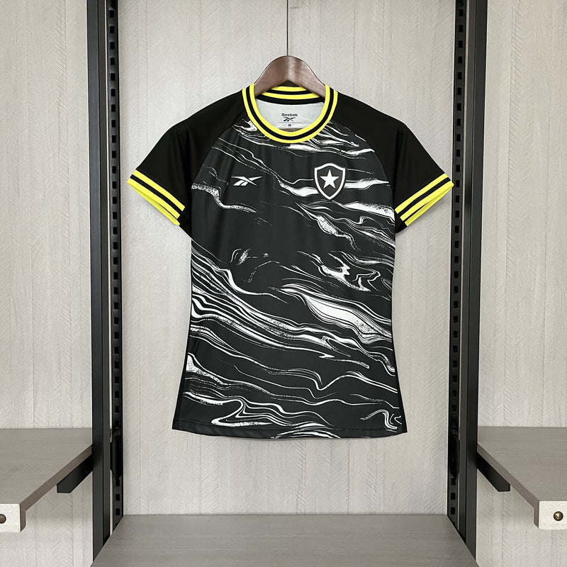 Camisa Botafogo 4th 24/25 - Versão Feminina Baby Look Preto e Amarelo