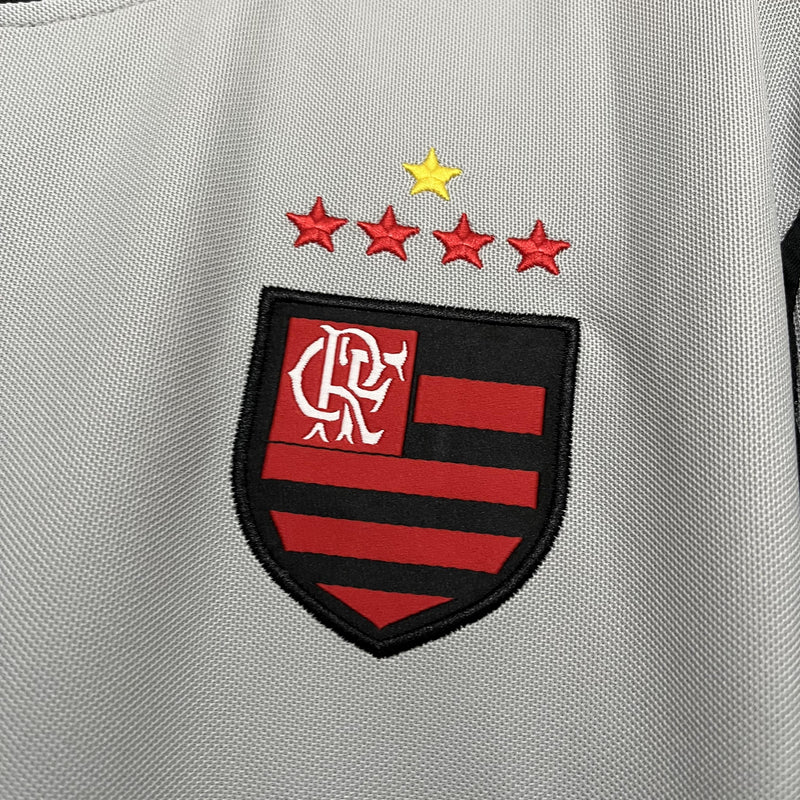 Camisa de Goleiro Flamengo Manga Longa 2002/03 - Versão Retrô Cinza Lubrax