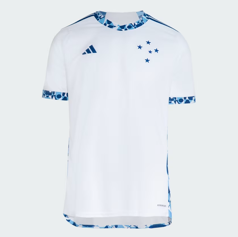 Camisa Cruzeiro Fora 24/25 - Azul e Branco