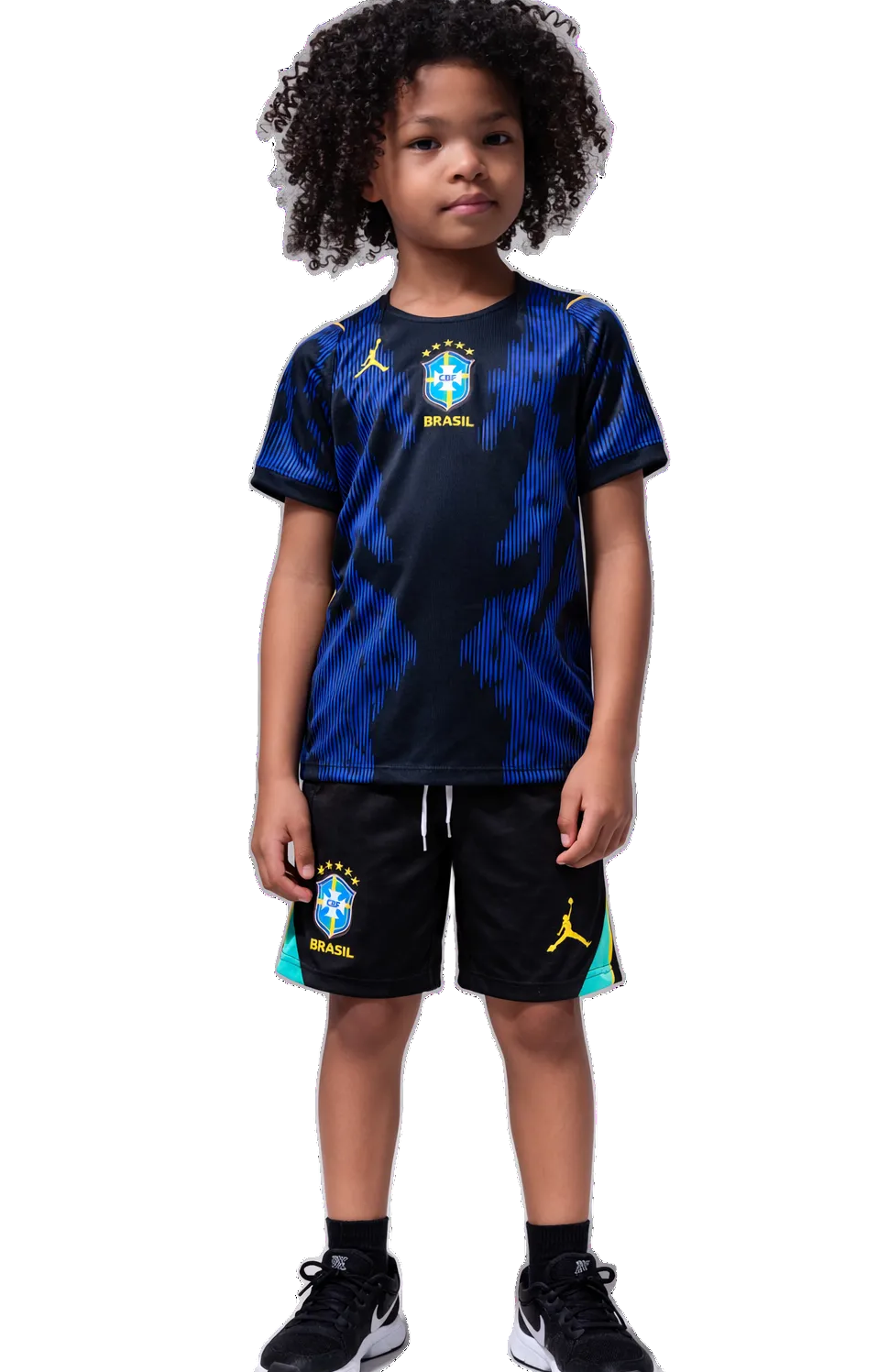 Conjunto Infantil Brasil Fora 2026 - Azul