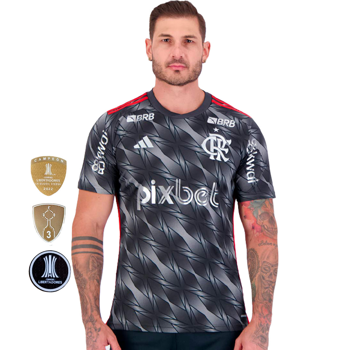 Camisa CRF Third 24/25 - Cinza e Vermelha