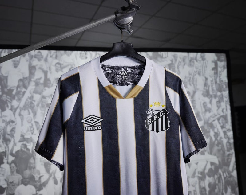 Camisa Santos Away 24/25 - Preta e branca