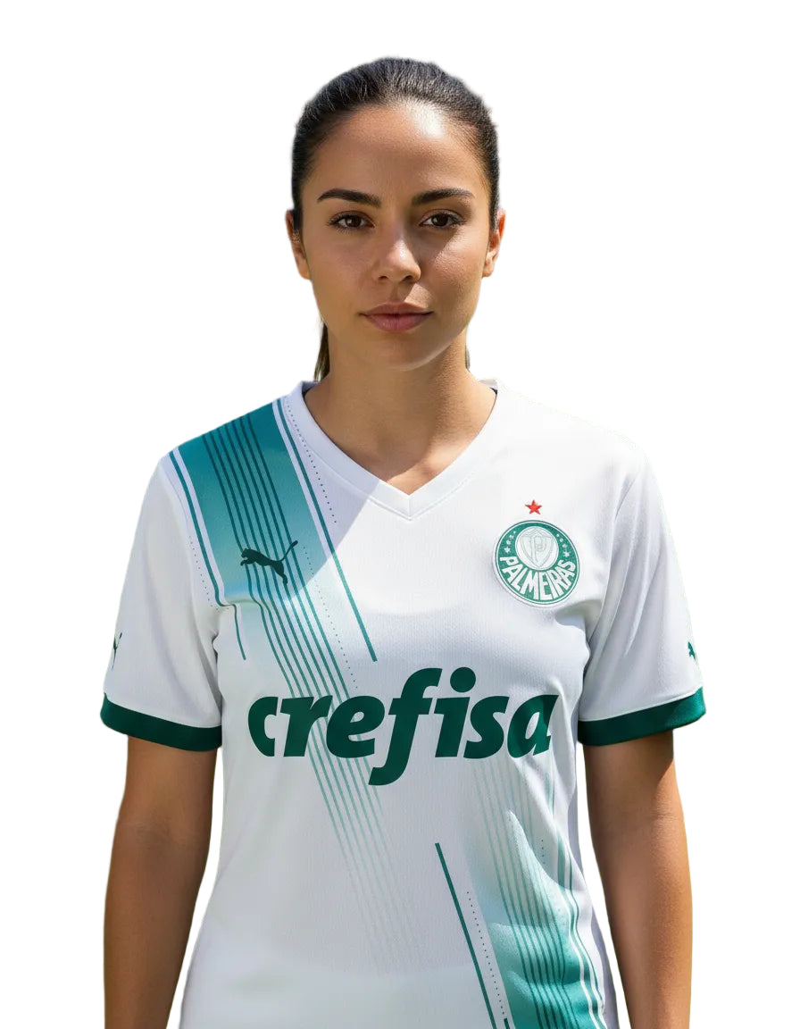 Camisa Palmeiras Away 23/24 Feminina - Branca