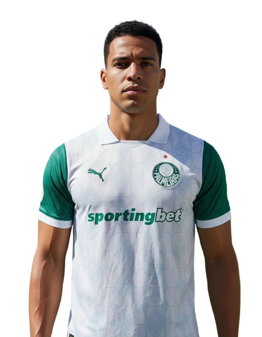 Camisa Palmeiras Fora 2025/26 - Versão Jogador Branca