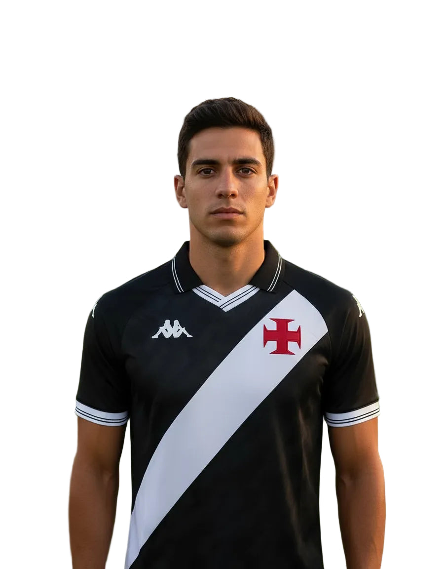 Camisa Vasco da Gama Titular 25/26 - Preto e Branco