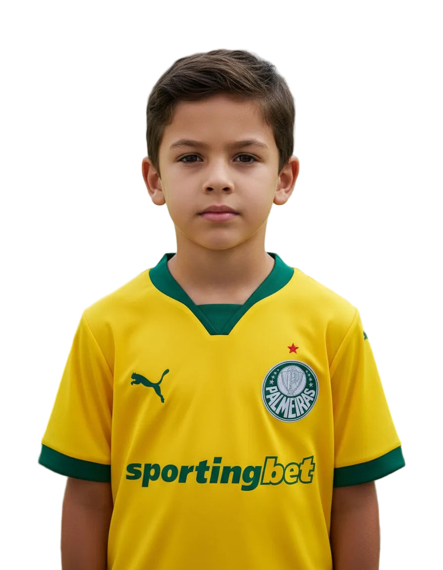 Conjunto Palmeiras 25/26 - Amarelo e azul