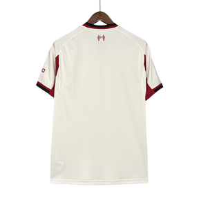 Camisa Liverpool Fora 25/26 - Branco e Vermelho