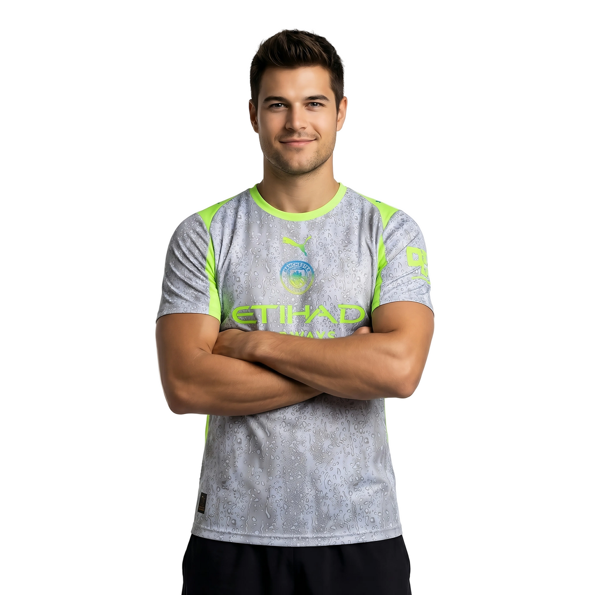 Camisa Manchester Third Reserva 25/26 - Cinza e Verde