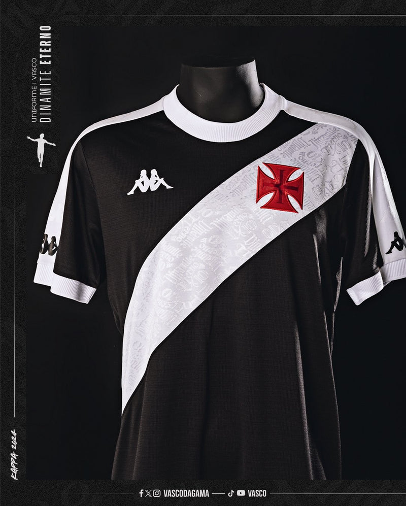 Camisa Vasco Home 24/25 - Preta e branca