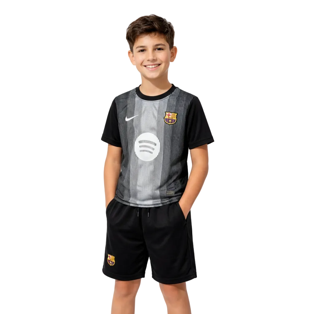 Conjunto Infantil Barcelona 25/26 - Preto
