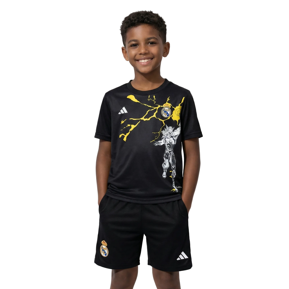 Conjunto Infantil Real Madrid 26/27 - Preto