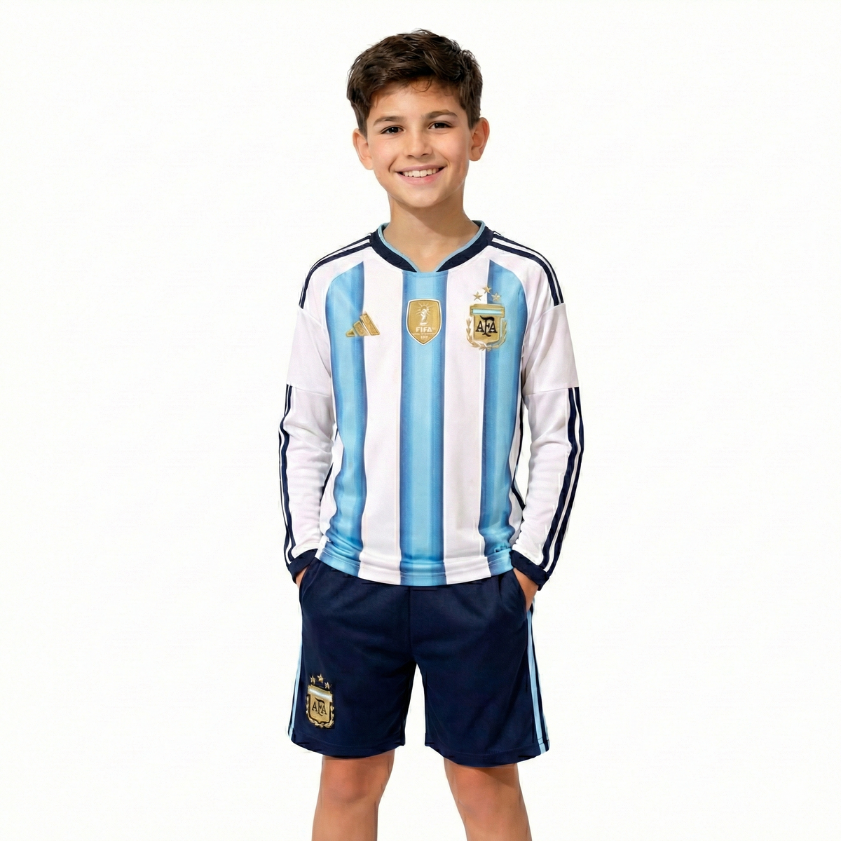 Conjunto Infantil Argentina - Manga longa 26/27