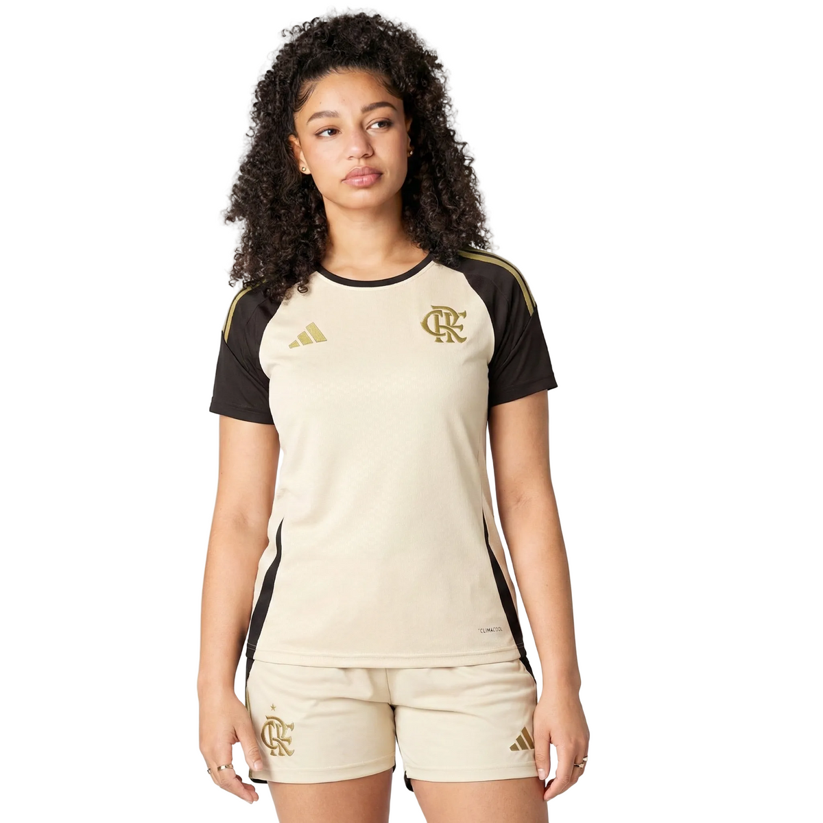 Camisa Flamengo Treino Comissão 2026 - Feminina Bege