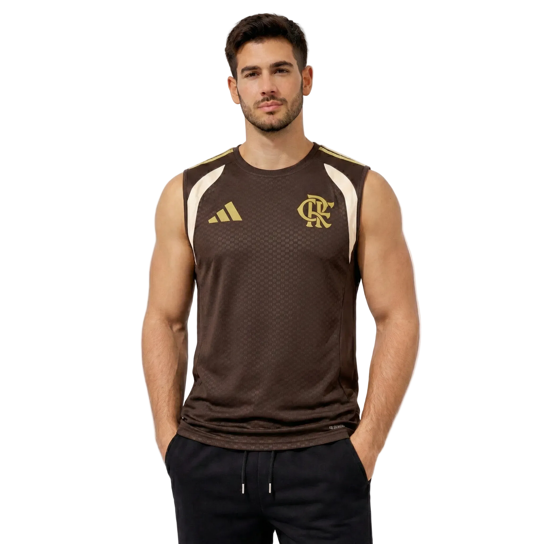 Regata Flamengo Treino Comissão 2026 - Marrom