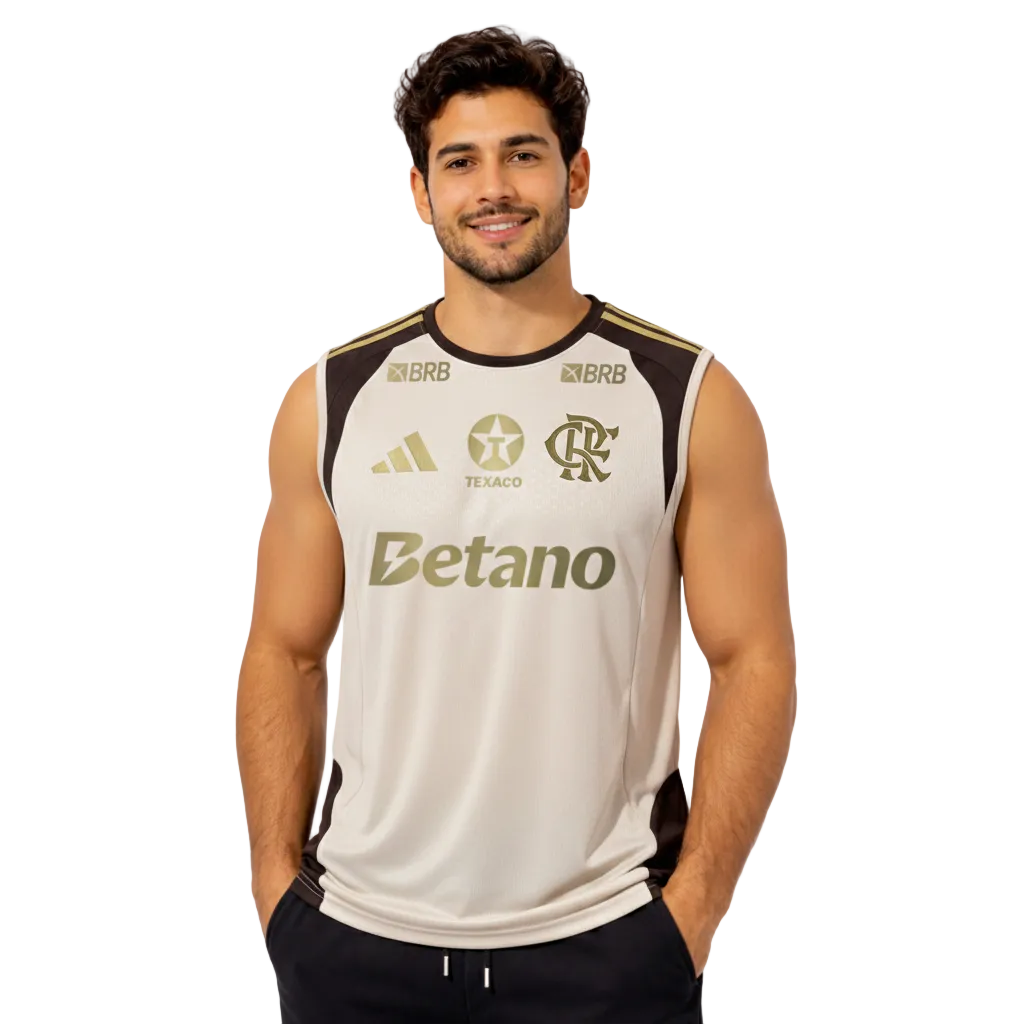 Regata Flamengo Treino Comissão 2026 - Bege