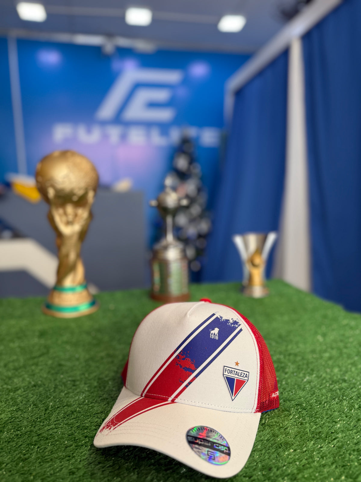 Boné Fortaleza - Branco e Vermelho