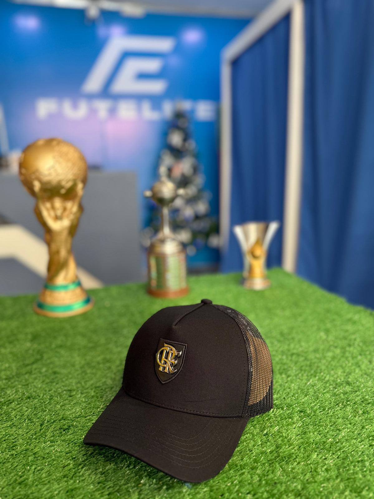 Boné Flamengo - Preto e Dourado