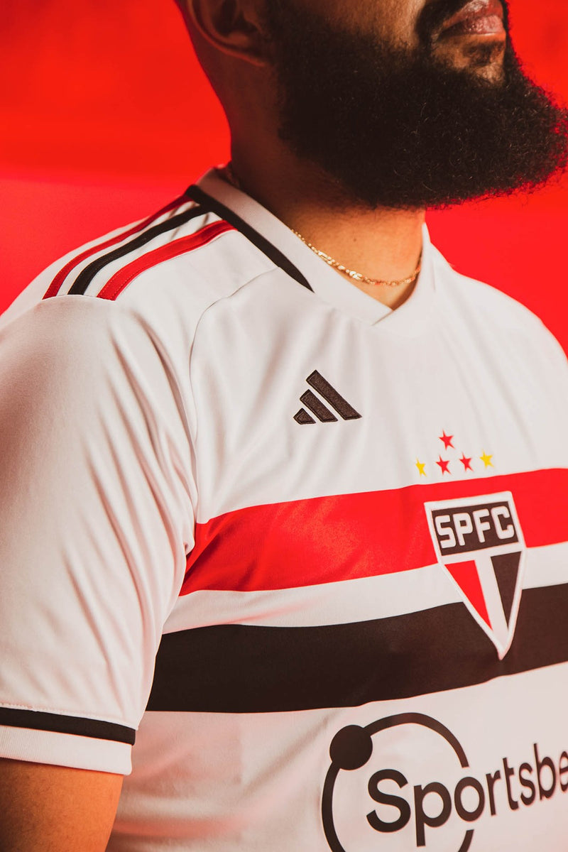 Camisa São Paulo Home 23/24 - Branca e vermelha