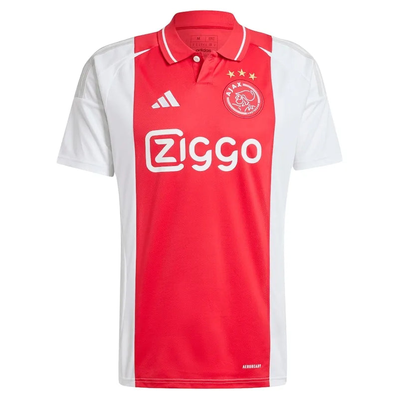 Camisa Ajax Home 24/25 - Branca e Vermelha