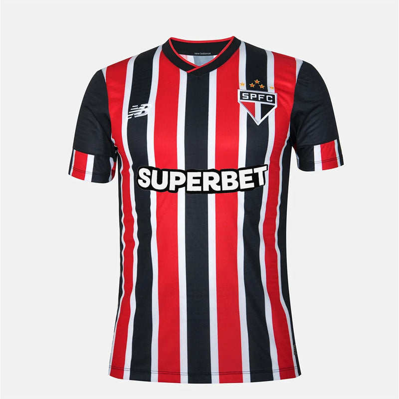 Camisa São Paulo Away 24/25 - Vermelha e preta