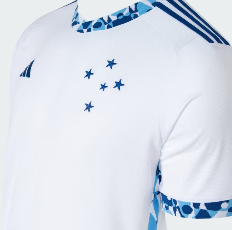 Camisa Cruzeiro Fora 24/25 - Azul e Branco