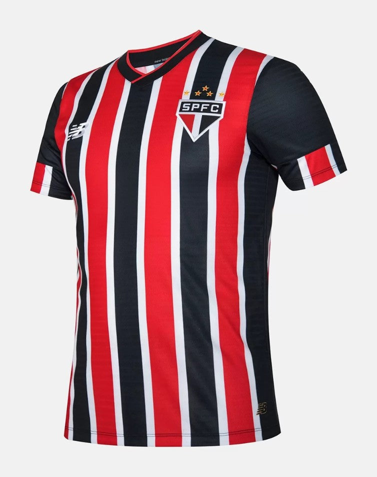 Camisa São Paulo Away 24/25 - Vermelha e preta