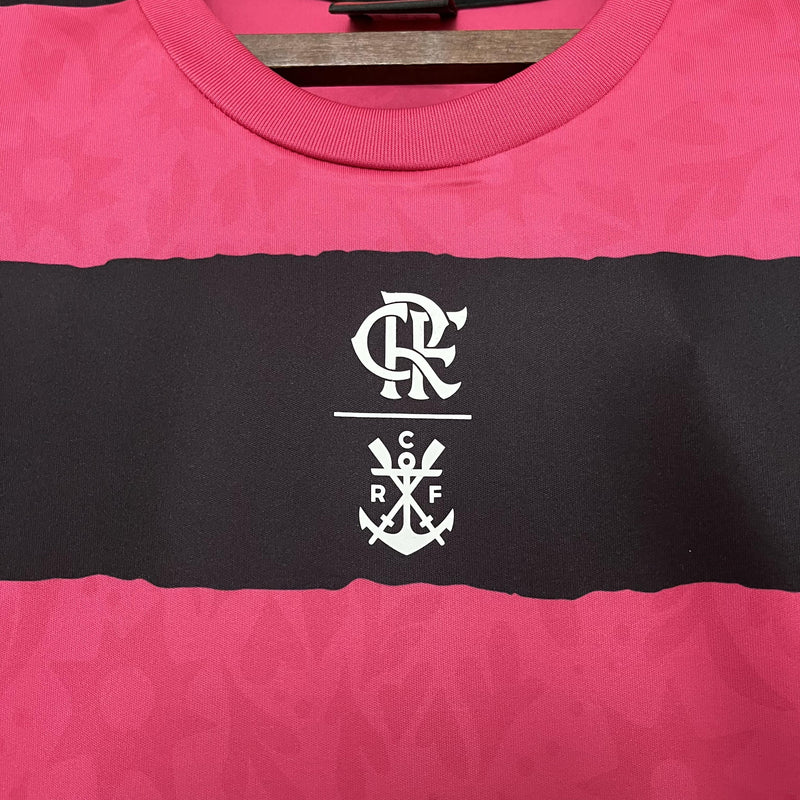 Camisa Flamengo Edição Especial 25/26 - Versão Feminina Baby Look Rosa