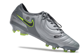 Chuteira Nike Tiempo 10 Elite Campo FG - Cinza/Verde