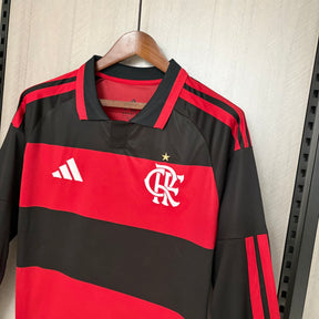 Camisa CRF Home 26/27 Manga Longa - Preta e Vermelha