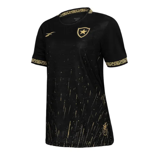 Camisa Botafogo Fora 24/25 - Versão Feminina Baby Look Preto e Dourado