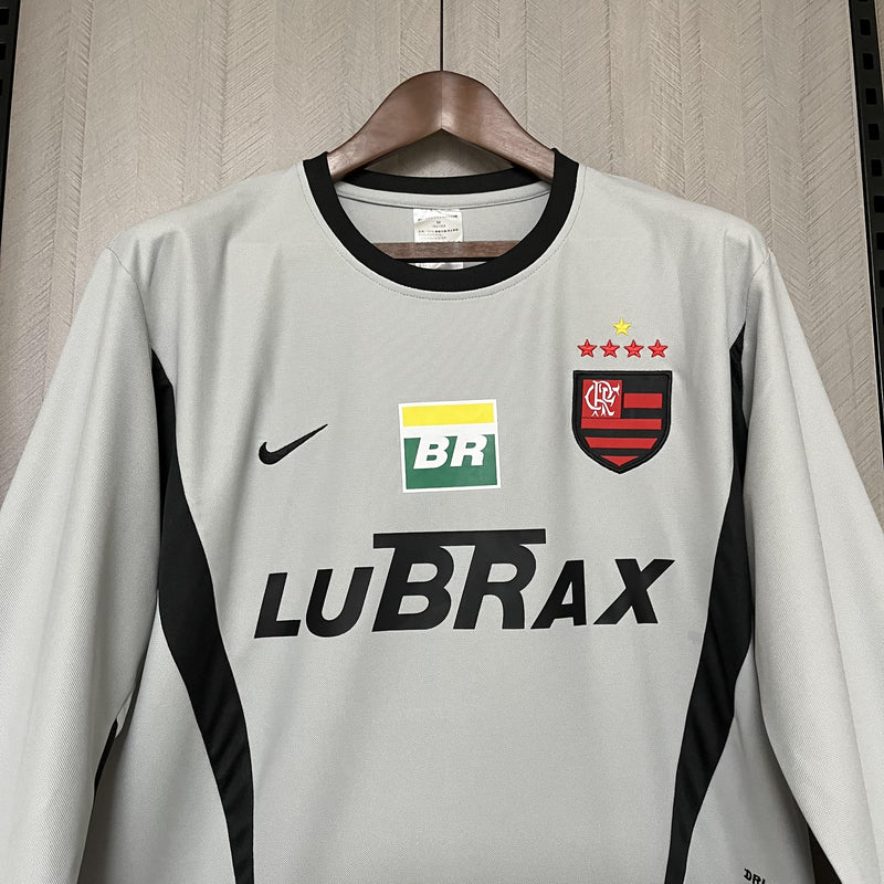 Camisa de Goleiro Flamengo Manga Longa 2002/03 - Versão Retrô Cinza Lubrax