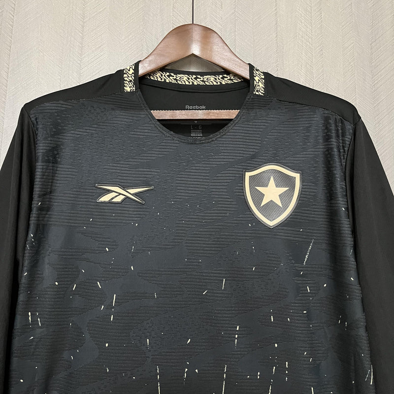 Camisa Botafogo Fora 24/25 Manga Longa - Preto e Dourado