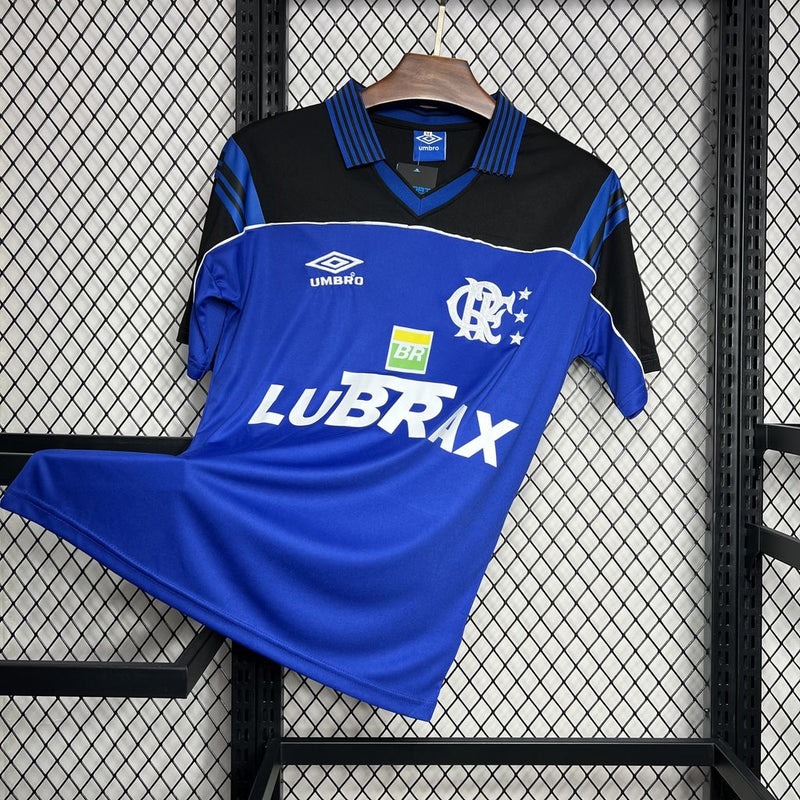 Camisa Flamengo de Goleiro 1999 - Versão Retrô Lubrax Azul