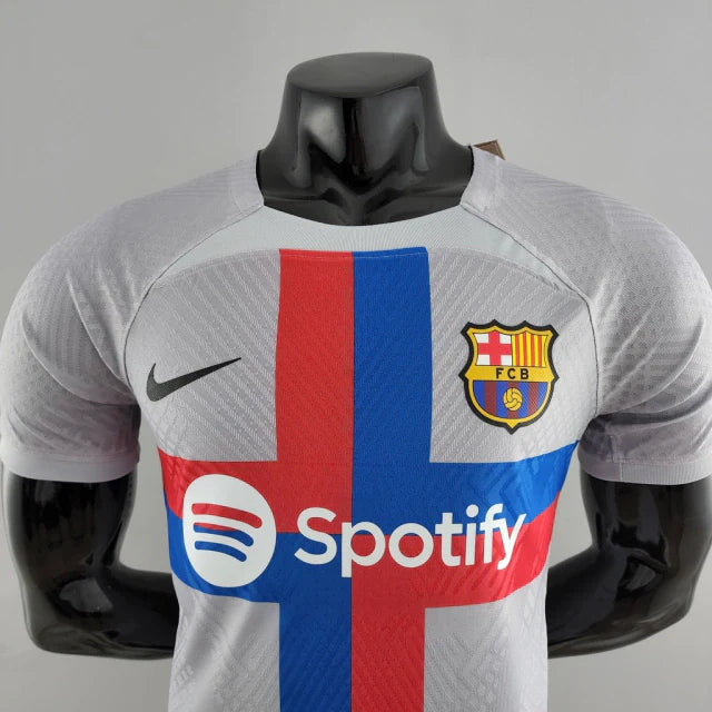 Camisa Barcelona Third 22/23 Jogador Nike Masculina - Cinza