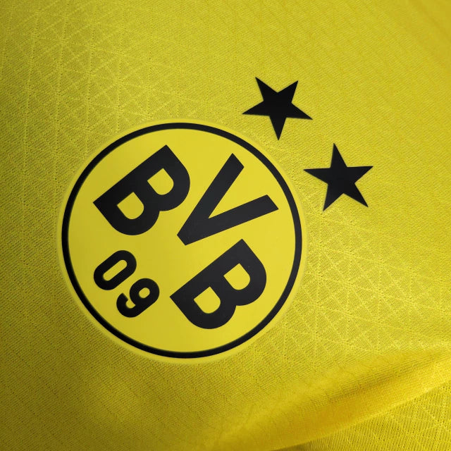 Camisa Borussia Dortmund Home 23/24 Jogador Puma Masculina - Amarelo e Preto