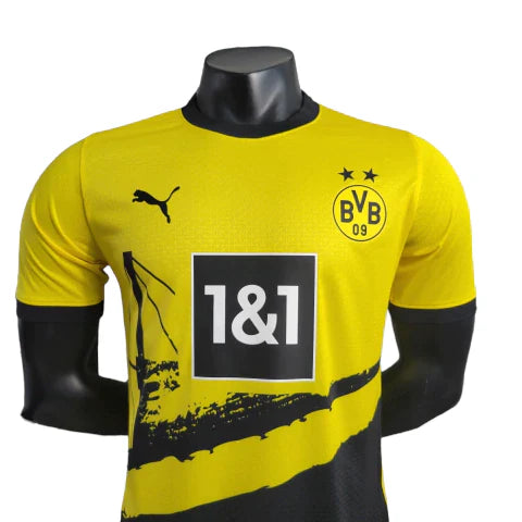 Camisa Borussia Dortmund Home 23/24 Jogador Puma Masculina - Amarelo e Preto