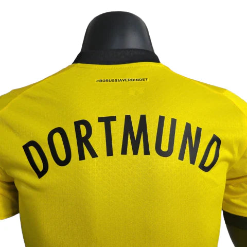 Camisa Borussia Dortmund Home 23/24 Jogador Puma Masculina - Amarelo e Preto